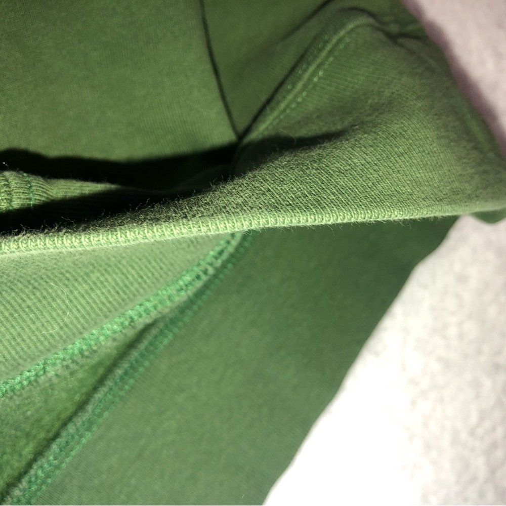The North Face logo Fleece Hoody Sweatshirt men’s  L Green Half Dome gorp hike - Picture 5 of 11